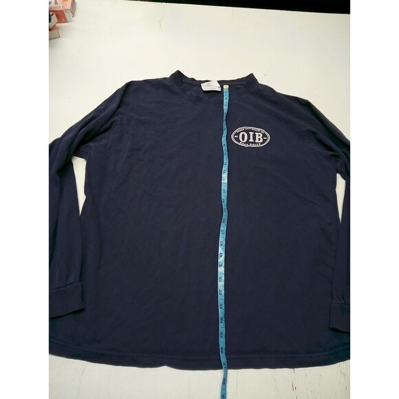 Saltwater Ocean Island Beach NC Sz 2Xlarge Long Sleeve T Shirt Navy Blue Graphic - Picture 2 of 5